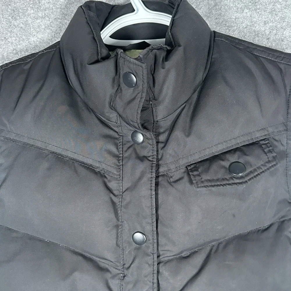 Gap Puffer Vest Men's Size Small Black Down Sleeveless Buttoned - Picture 8 of 11